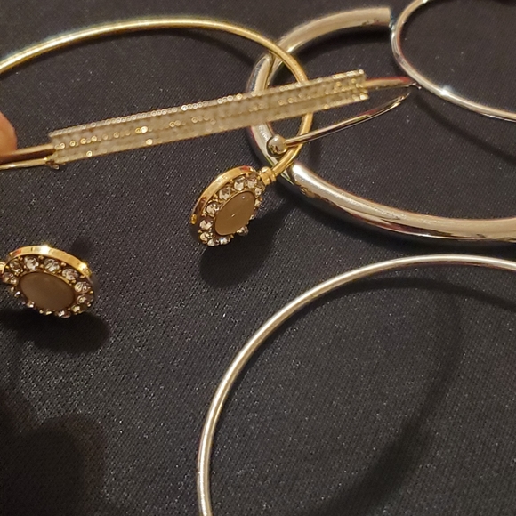 Silver and Gold Cuff Bracelet Bundle - Picture 3 of 7